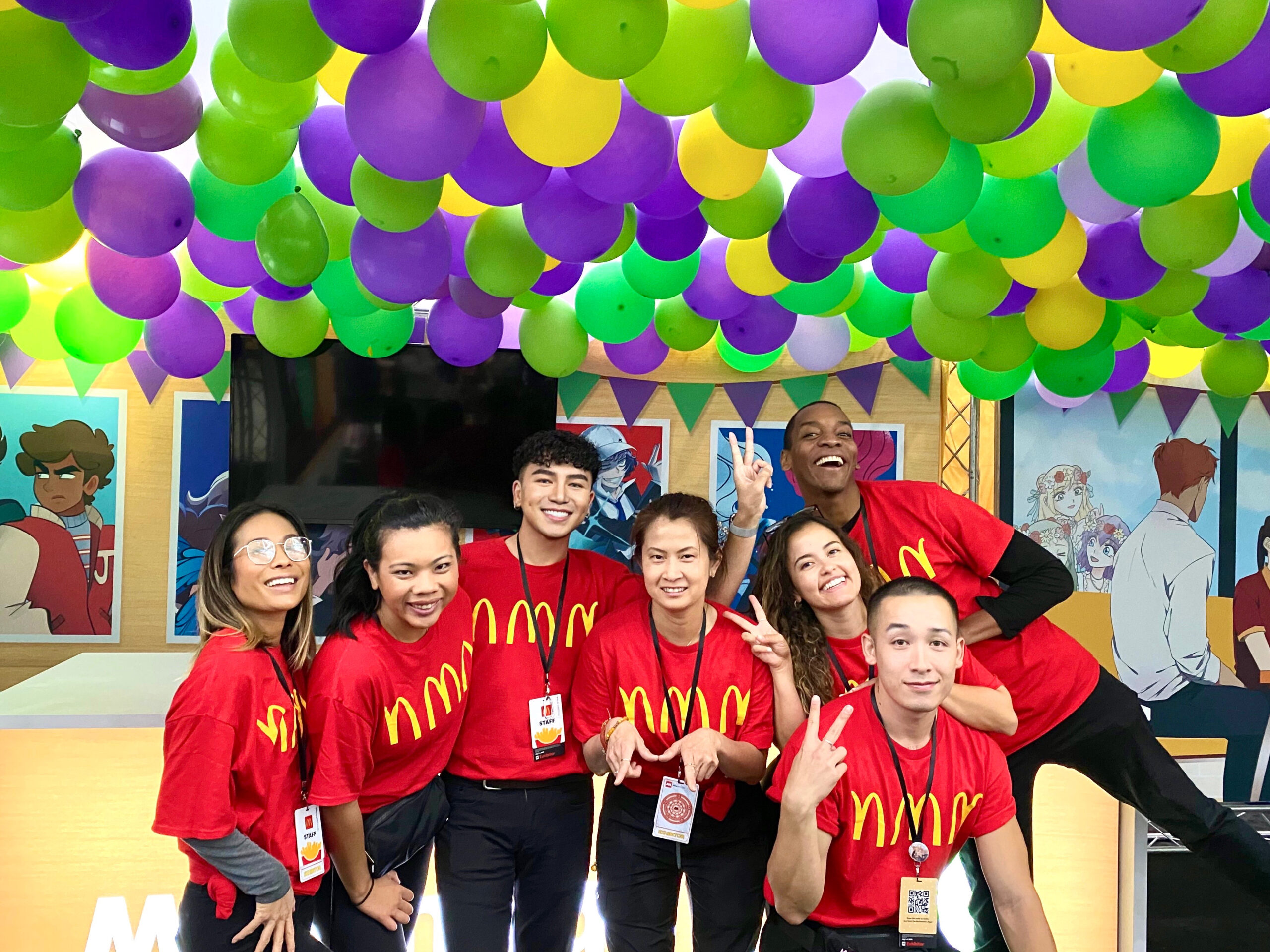 CEA Staffing brand ambassadors wearing McDonald's merch at Anime Expo LA!
